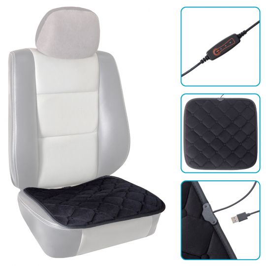 Vitol VHR-0507 Накидка на сиденье с подогревом черный (42*40 см) 5V USB