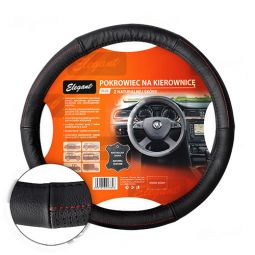 Elegant Чехол на руль кожа (перфорация + красная нить) EL105 656