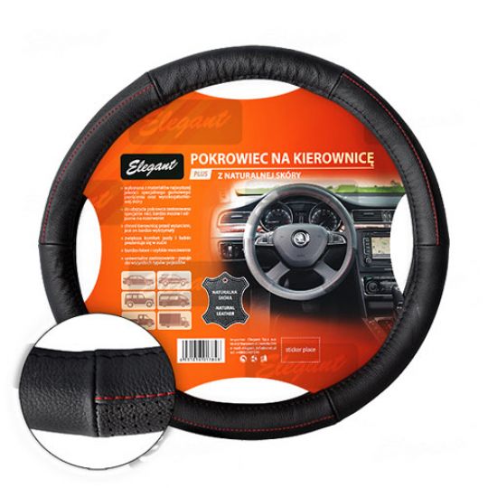 Elegant Чехол на руль кожа (перфорация + красная нить) EL105 656 Elegant Чехол на руль кожа (перфорация + красная нить) EL105 656
