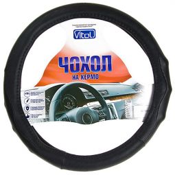 Vitol Оплетка (чехол) на руль кожзам CU 1104006