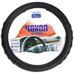 Vitol Оплетка (чехол) на руль кожзам PU 1108001