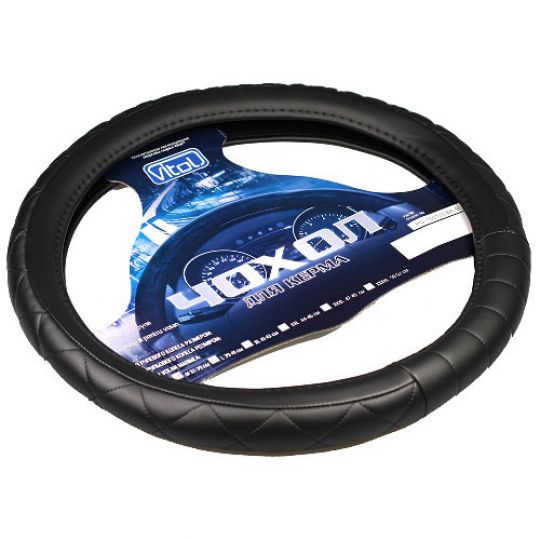 Vitol Оплетка (чехол) на руль кожзам PU 100103 Vitol Оплетка (чехол) на руль кожзам PU 100103