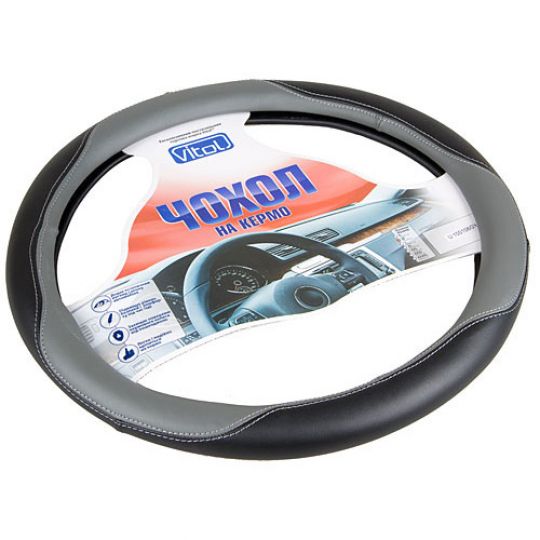 Vitol Оплетка (чехол) на руль кожзам U 100106 Vitol Оплетка (чехол) на руль кожзам U 100106