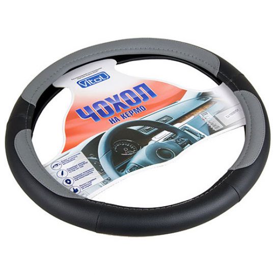 Vitol Оплетка (чехол) на руль кожзам CU 100301