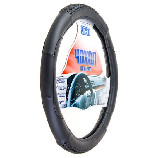 Vitol Оплетка (чехол) на руль кожзам PU 1203010