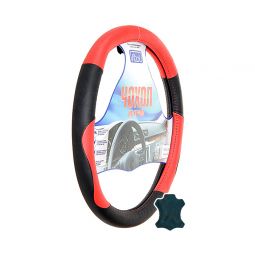 Vitol Оплетка (чехол) на руль кожа прессованная с вставками 09NR602