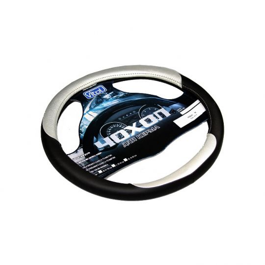 Vitol Оплетка (чехол) на руль кожа прессованная с вставками 09NR603 Vitol Оплетка (чехол) на руль кожа прессованная с вставками 09NR603