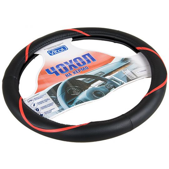Vitol Оплетка (чехол) на руль кожзам C 100605 Vitol Оплетка (чехол) на руль кожзам C 100605