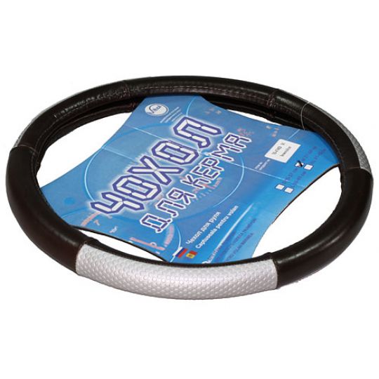 Vitol Оплетка (чехол) на руль кожа с вставками 4748 Vitol Оплетка (чехол) на руль кожа с вставками 4748