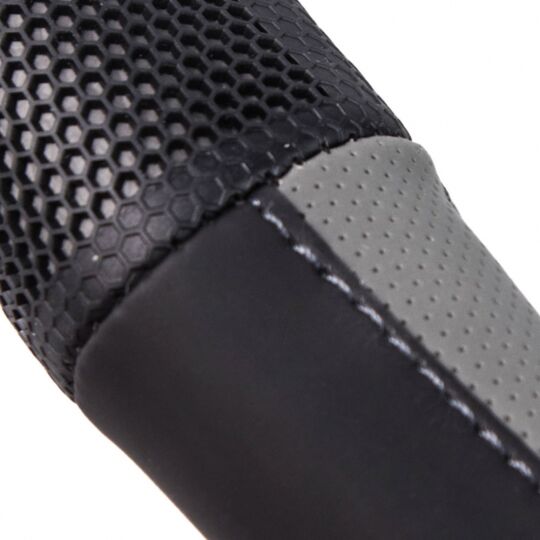 Штурмовик Оплетка на руль (каркасная) Ш-193002, размер L, Кожзам черный с серым Штурмовик Оплетка на руль (каркасная) Ш-193002, размер L, Кожзам черный с серым