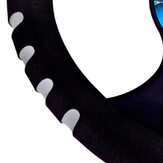 Vitol Оплетка на руль (эластичная) F 14021, универсальная, Неопрен Черный с серой вставкой