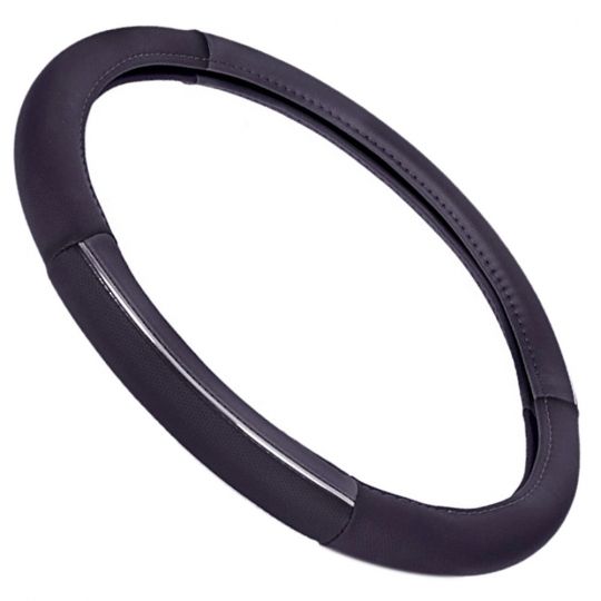 Vitol Оплетка на руль (каркасная) JU 080204BK, размер S, кожзам Черный