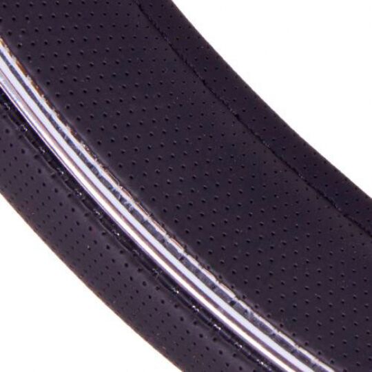 Vitol Оплетка на руль (каркасная) JU 080204BK, размер S, кожзам Черный