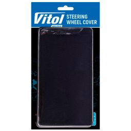 Vitol Оплетка на руль обшиваемая VSF-H68/3 (3 шва), размер M, перфорированная кожа Черная