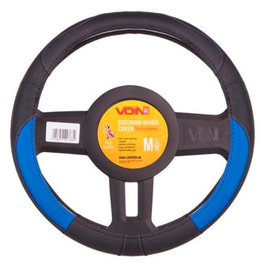 Voin Оплетка на руль (каркасная) VLOD-L2031 BK/BL, размер M, БО, Перфорированная кожа Черно-синий Voin Оплетка на руль (каркасная) VLOD-L2031 BK/BL, размер M, БО, Перфорированная кожа Черно-синий