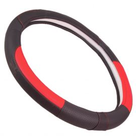 Voin Оплетка на руль (каркасная) VLOD-L2031 BK/RD, размер M, БО, Перфорированная кожа Черно-красная