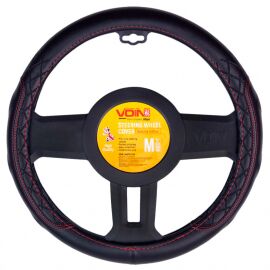 Voin Оплетка на руль (каркасная) VLOD-L2163 BK, размер M, БО, Перфорированная кожа Черная