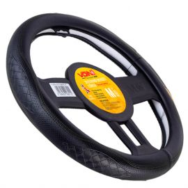 Voin Оплетка на руль (каркасная) VLOD-L2170 BK, размер M, БО, Перфорированная кожа Черная