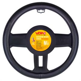 Voin Оплетка на руль (каркасная) VLOD-L2171 BK, размер M, БО, Перфорированная кожа Черная