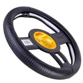 Voin Оплетка на руль (каркасная) VLOD-L2171 BK, размер M, БО, Перфорированная кожа Черная