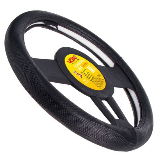 Voin Оплетка на руль (каркасная) VLOD-L949, размер M, БО, Перфорированная кожа Черная