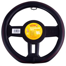 Voin Оплетка на руль (каркасная) VLOD-LF2161 BK размер M, Кожа Черная/Flat