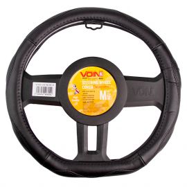 Voin Оплетка на руль (каркасная) VLOD-LF2164 BK размер M, Кожа Черная/Flat