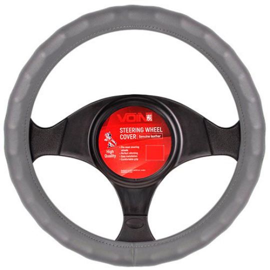 Voin Оплетка на руль (каркасная) VLOD-L06 GY, размер M, Кожа Серая Voin Оплетка на руль (каркасная) VLOD-L06 GY, размер M, Кожа Серая