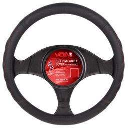 Voin Оплетка на руль (каркасная) VLOD-L283 BK, размер S, БО, Перфорированная кожа Черная с красной нитью Voin Оплетка на руль (каркасная) VLOD-L283 BK, размер S, БО, Перфорированная кожа Черная с красной нитью