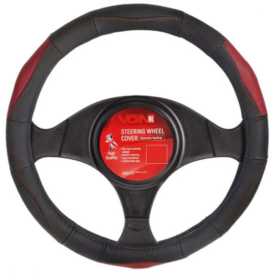 Voin Оплетка на руль (каркасная) VLOD-L285 RD, размер M, БО, Перфорированная кожа Черно-красная Voin Оплетка на руль (каркасная) VLOD-L285 RD, размер M, БО, Перфорированная кожа Черно-красная