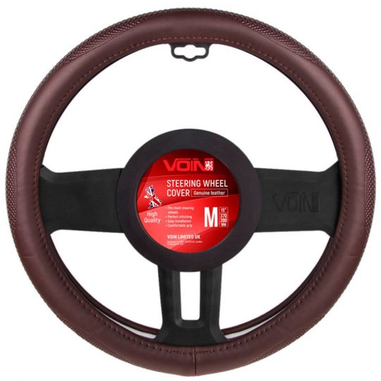 Voin Оплетка на руль (каркасная) VLOD-L948, размер M, БО, Кожа Коричневая Voin Оплетка на руль (каркасная) VLOD-L948, размер M, БО, Кожа Коричневая