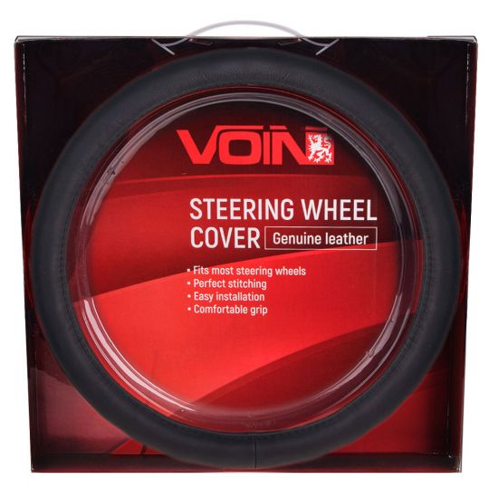 Voin Оплетка на руль (каркасная) VLOD-L974, размер M, БО, Кожа Черная Voin Оплетка на руль (каркасная) VLOD-L974, размер M, БО, Кожа Черная