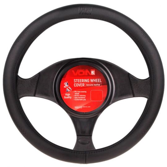 Voin Оплетка на руль (каркасная) VLOD-L981, размер S, БО, Кожа Черная Voin Оплетка на руль (каркасная) VLOD-L981, размер S, БО, Кожа Черная