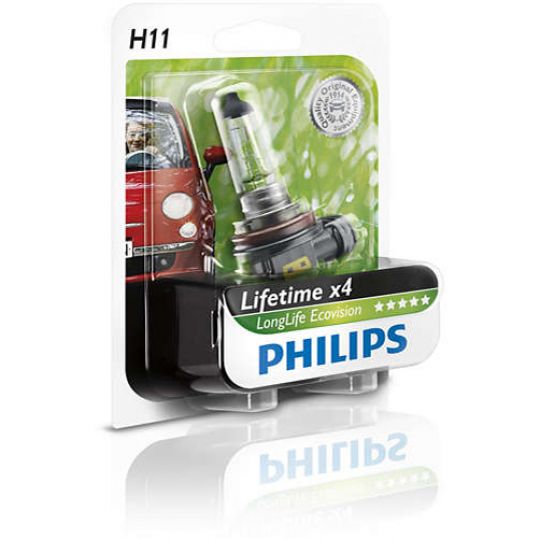 Philips LongLife EcoVision (служат в 4 раза дольше) - Лампочки автомобильные