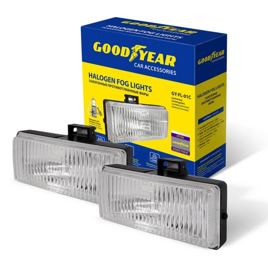 Противотуманные фары Goodyear с лампами Н3 (прямоугольные) (GY019007)