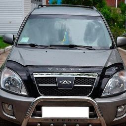 VipTuning Chery Tiggo (T11) '06-10 Дефлектор капота "мухобойка"