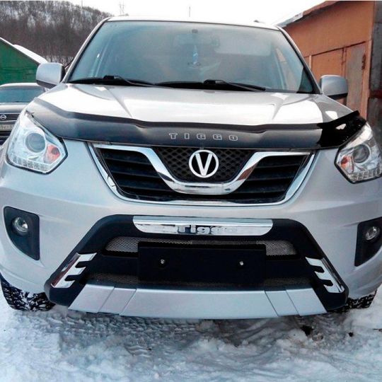 VipTuning Chery Tiggo (T11) '10- Дефлектор капота "мухобойка"