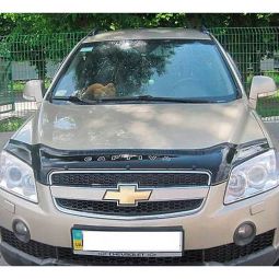 VipTuning Chevrolet Captiva '06-11 Дефлектор капота "мухобойка"