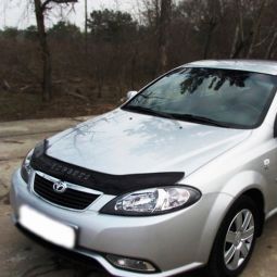 VipTuning Daewoo Gentra '13- Дефлектор капота "мухобойка"