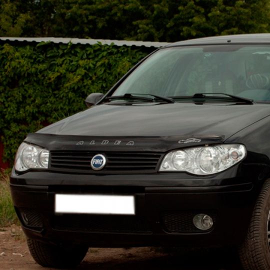 VipTuning Fiat Albea '07- Дефлектор капота "мухобойка" VipTuning Fiat Albea '07- Дефлектор капота "мухобойка"