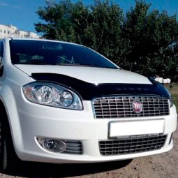 VipTuning Fiat Linea '07- Дефлектор капота "мухобойка"