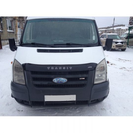 VipTuning Ford Transit VI '06-14 (короткий) Дефлектор капота "мухобойка"