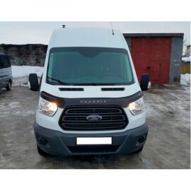 VipTuning Ford Transit VII '14- (вариант А) Дефлектор капота "мухобойка"