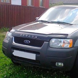 VipTuning Ford Escape I '00-07 Дефлектор капота "мухобойка"