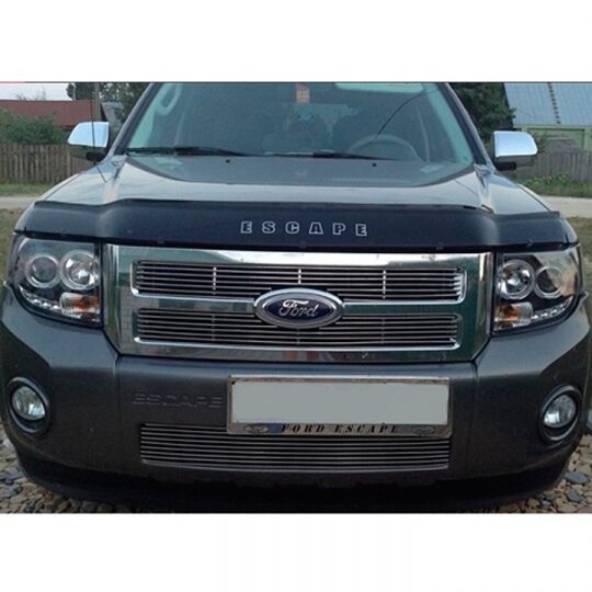 VipTuning Ford Escape II '07-12 Дефлектор капота "мухобойка"