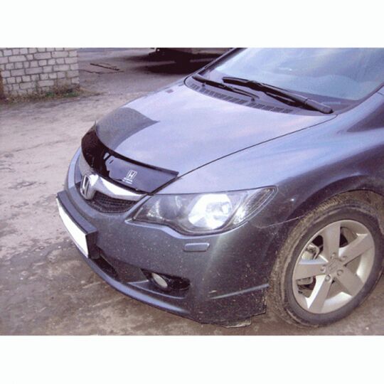 VipTuning Honda Civic VIII '06-11 седан  Дефлектор капота "мухобойка" VipTuning Honda Civic VIII '06-11 седан  Дефлектор капота "мухобойка"