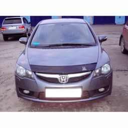 VipTuning Honda Civic VIII '06-11 седан  Дефлектор капота "мухобойка"