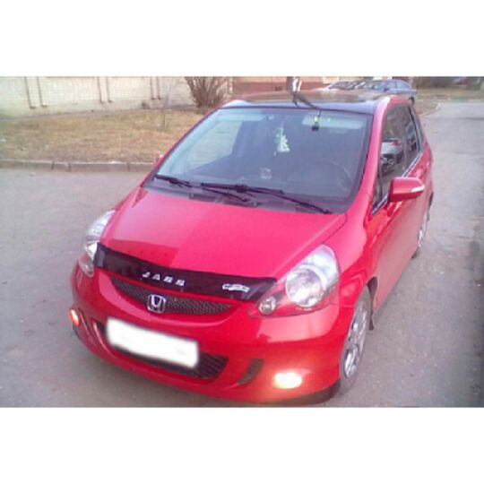VipTuning Honda Jazz II '02-08 Дефлектор капота "мухобойка" VipTuning Honda Jazz II '02-08 Дефлектор капота "мухобойка"