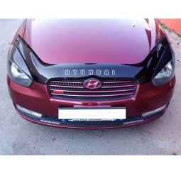 VipTuning Hyundai Accent III '06-10 Дефлектор капота "мухобойка"