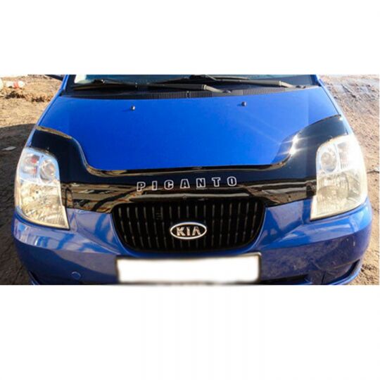 VipTuning KIA Picanto I '04-07 Дефлектор капота "мухобойка" VipTuning KIA Picanto I '04-07 Дефлектор капота "мухобойка"